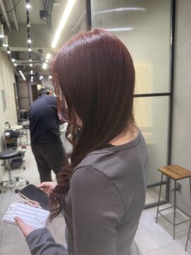 フェリア 松山(Feria) 【木村スタイル】ブリーチなしダブルカラーピンク