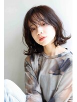 ムウ 難波(MOU) クールショートボブ前髪イメチェンピンクベージュ30代40代50代