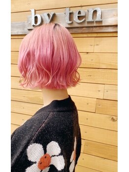 バイテン 久喜(X10)の写真/新色入荷中☆話題のカラー剤edol（エドル）を使用した人気のダブルカラーでクリアな発色&柔らかい質感へ♪