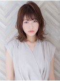 【ROMA】伸ばしかけ◎人気ラベージュ小顔無造作カールロブ