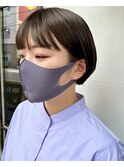 アッシュベージュなミニボブ!