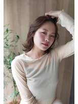 #大人可愛い上品カール かきあげ前髪 多毛の方にオススメ#