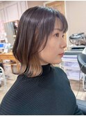 ミディアム_インナーカラー