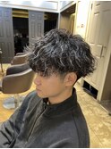 波巻きパーマ、コントラストハイライト【トクシー】