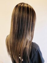 グランデュール 東静岡池田店(GRANDEUR)&nbsp;ミルクティーベージュダブルカラーハイライトカラーケアブリーチ