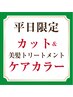 ●平日限定● カット＋美髪トリートメントケアカラー ※料金詳細参照