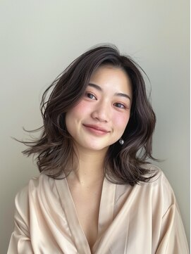 シュシュ 宜野湾店(chou chou) デザインカラー/レイヤーカット/ウェットヘア/オリーブベージュ