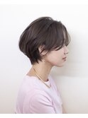 ハンサムショート/ショートボブ/前下がり/センターパート/豊橋