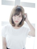オリーブベージュ/ブラウンベージュ/シンプルボブ/ボブ[横浜]