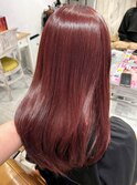 韓国ヘア/暖色カラー/ワインレッド/ボルドー/髪質改善
