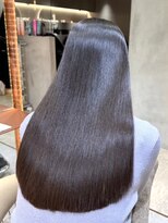 ブリーチなしチェリーブラウン髪質改善縮毛矯正酸性ストレート
