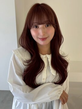 ユーフォリア 銀座(Euphoria) センター分けくびれヘア前髪ロングレイヤー韓国ヘアエモージュ