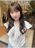ナチュラル小顔前髪あり後れ毛サイドバング結べるボブくびれヘア
