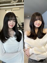 フォンズ(FONS)&nbsp;地毛風カラー　レイヤーカット　ワンカールレイヤー