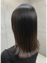 エル ヘアサロン なんば店(eL) 酸熱トリートメントミディアム外ハネスタイル