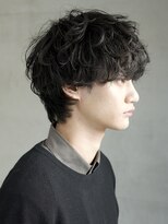 フィフス 渋谷(fifth)&nbsp;渋谷メンズサロンミディアムウルフシャドウパーマセンターパート