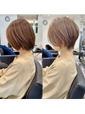 30代40代50代ショート白髪ぼかし銀座丸みくびれ井