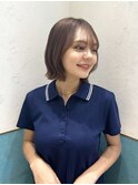 レイヤーボブ/ミルクティーベージュ/髪質改善/顔周り/立川