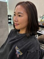 セカンド 鴨江店(2COND)&nbsp;柔らか外ハネミディアム×顔まわりデザインカラー
