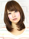 トリンドル玲奈風ナチュラルストレートミディアム【表参道青山】