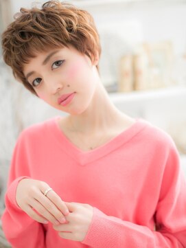 カバーヘア 上尾西口店(COVER HAIR) くせ毛風マッシュウルフ小顔オレンジカラー上尾20代30代40代a!