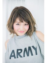 アーティスト 新宿アックス店(artist)&nbsp;デザインカラー無造作カールボブディ☆新宿店新宿東口