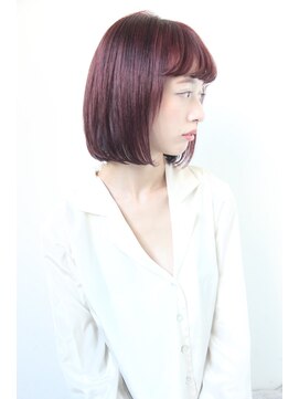 フェリア 緑地公園(FERIA) 【FERIA 緑地公園】シンプル ボブ×ベリーカラー