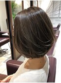 美人ボブ×グレージュ