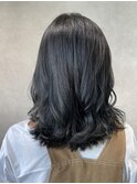 miu＆伊藤夏海 ブリーチなし◎ブルーアッシュ