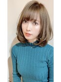 【重山30,40代ミストバングくびれヘアぶつ切りボブレイヤーボブ