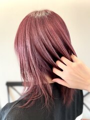 【filo 明比】 髪質改善TR × ケアブリーチ・ラズベリーピンク