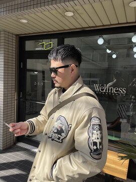 ウェルネス(Wellness) マッシュパーマウルフ波巻きハイライト23