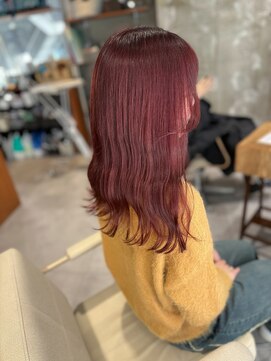 エッセ 大阪梅田茶屋町店(esse) 【ブリーチなしダブルカラー】でピンクオレンジ