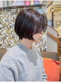 バレないハイライト透明感アップ、大人ショートボブ♪ 【横浜】