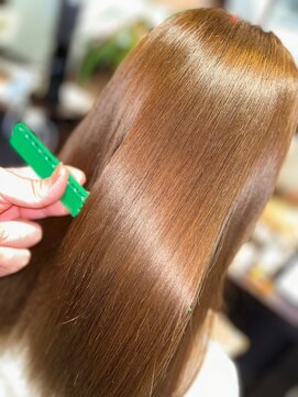 トゥルートラスト アン 下石田店(True Trust un) マロンベージュ大人かわいい小顔シンプルストレート暖色系カラー