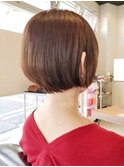 ＃まるみボブ＃前上がりボブ＃明るい白髪染め