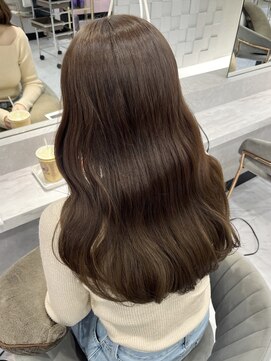 ジーナ 名駅(XENA.) マロンブラウン/ブリーチなしダブルカラー/レイヤーカット