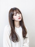 大人女性◆艶レイヤー前髪ピンクベージュ 髪質改善 縮毛矯正