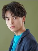韓国ヘアコンマバング韓国マッシュセンターパートフェザーパーマ