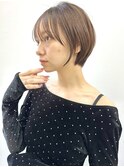 ハイライトカラー ピンクベージュ ウェーブカール ボブルフ 浦和