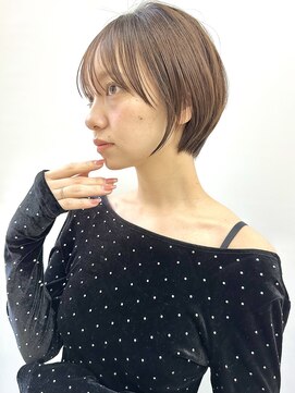 ミィ 浦和(mee) ハイライトカラー ピンクベージュ ウェーブカール ボブルフ 浦和