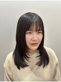 韓国ヘアー顔周りレイヤースタイル/20代30代40代