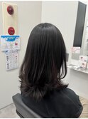  ミディアムレイヤー［くびれヘア/ハイライトカラー］長野歌穂