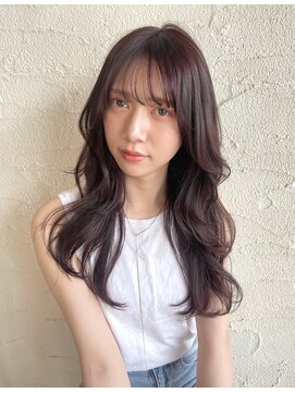 ムード マグ レーベル 南松本(MOOD Mag Label) 夏カラー×透明感ラベンダーグレージュ小顔レイヤーカット