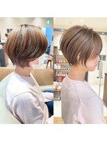 バンプ ギンザ(BUMP GINZA)&nbsp;30代40代50代白髪ぼかし髪型白髪染め面長細目ハイライト伊