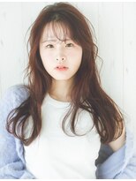 ホヌア(hoNua.)&nbsp;韓国風 ロング レッドブラウン レイヤー 20代 30代