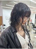 パーマスタイル/フォワード巻/ツヤ髪スタイル