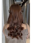 お呼ばれヘアセット［ハーフアップ］