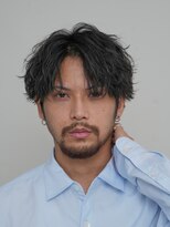 フィフス 札幌大通(fifth)&nbsp;無造作シャドウパーマの王道メンズセンターパートスタイル◎