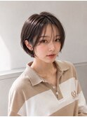 ハッシュカットショートモカグレージュ【suiw】昭和町/阿倍野